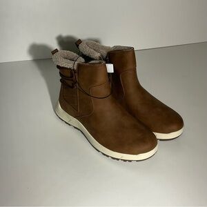 Eddie Bauer Brown Winter Rain Boots with Cozy Lining